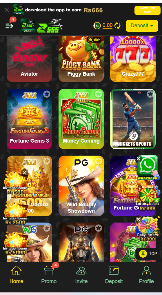 z555 game slots screenshot